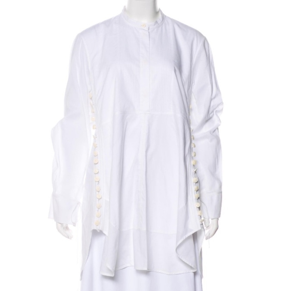 Chloé White Poplin Button Down Tunic